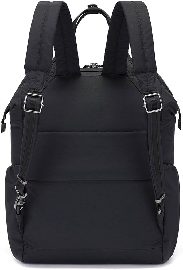 Pacsafe Women's Citysafe CX 17L Anti Theft Backpack-Fits 16 inch MacBook Pro, Econyl Black, One Size