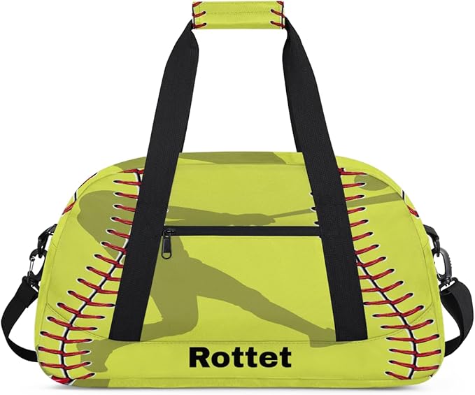 Personalized Name Sports Bag for Kids Boys, Custom Gym Duffel Fitness Travel Weekender Tote Carry-On Training Perform Bag,Sport Baseball