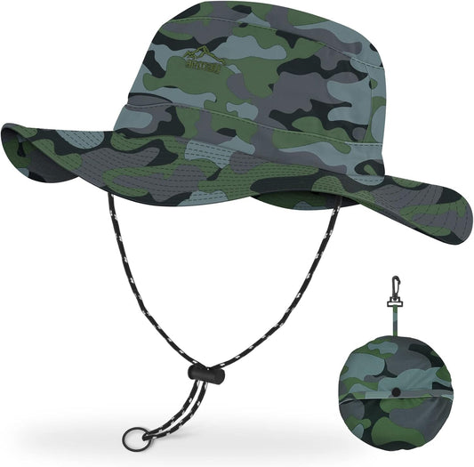 BROTOU Foldable Bucket Hats for Women/Men, UPF 50+ Wide Brim Sun Hat, Waterproof Fishing Cap with UV Protection