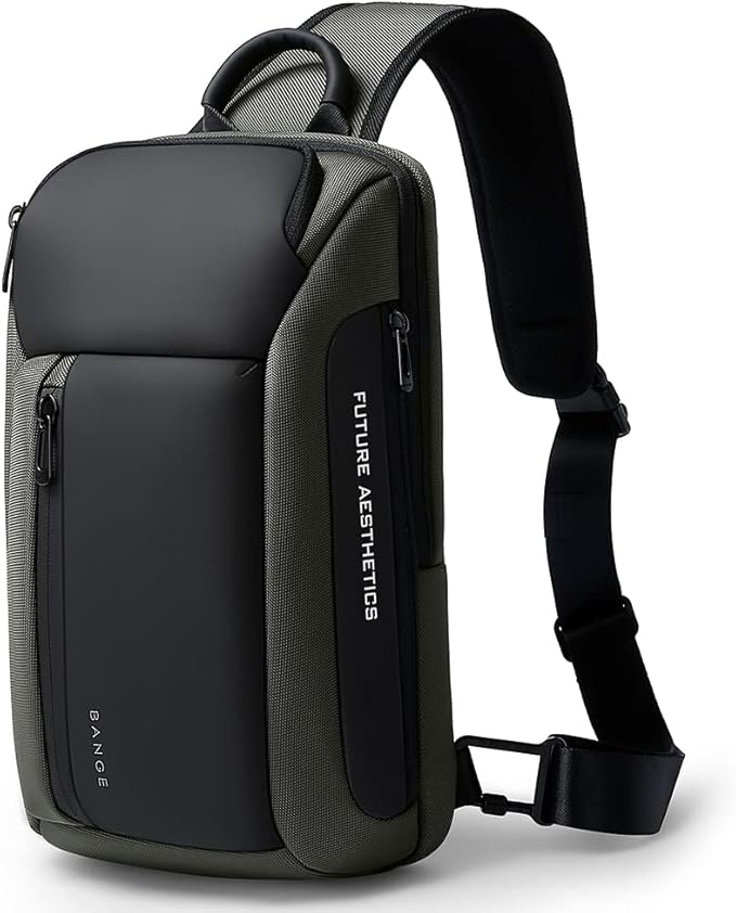 BANGE Men's Crossbody Backpack - Waterproof Shoulder Bag for Travel, Hiking & Daily Commute