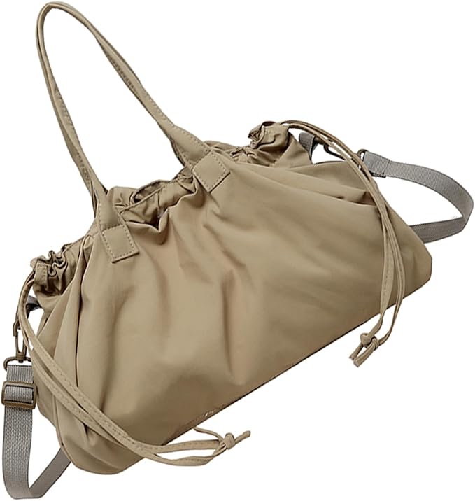 Stylish Crinkled Nylon Handbag with Adjustable Comfortable Strap and Spacious Interior Shoulder Bag for Work or Gym Use Bag