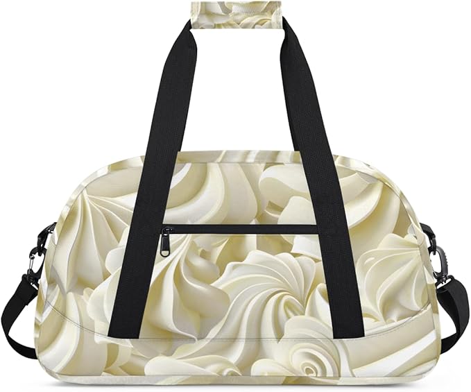 Rich Cream Kids-Duffel-Bags Gymnastics Dance Bag Carry-On Overnight Travel Gym Lightweight Dance Sports Bags For Girls Boys Kids，