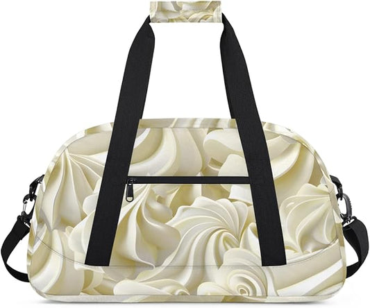 Rich Cream Kids-Duffel-Bags Gymnastics Dance Bag Carry-On Overnight Travel Gym Lightweight Dance Sports Bags For Girls Boys Kids，