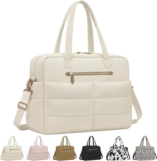Travel Duffel Bags, Weekender Bags for Women Men Gym Duffel Bag Personal Item Travel Bag Foldable Tote Carry On Overnight Workout Bag, Beige