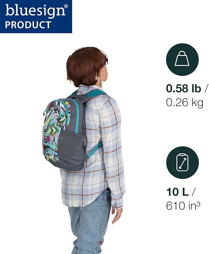 Osprey Daylite Jr. Kids' Commuter Backpack, Black/Lemongrass