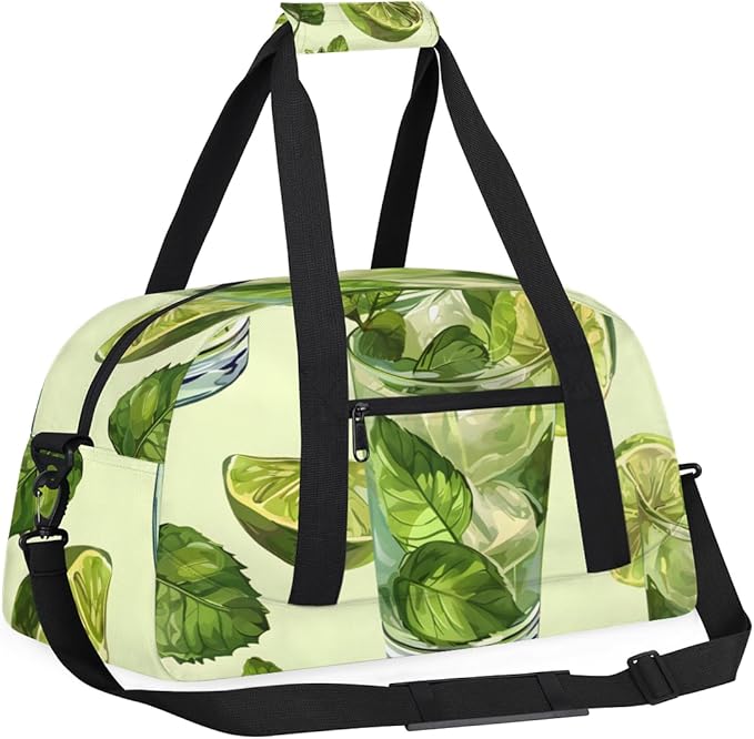Iced Lime Kids-Duffel-Bags Gymnastics Dance Bag Carry-On Overnight Travel Gym Lightweight Dance Sports Bags For Girls Boys Kids，