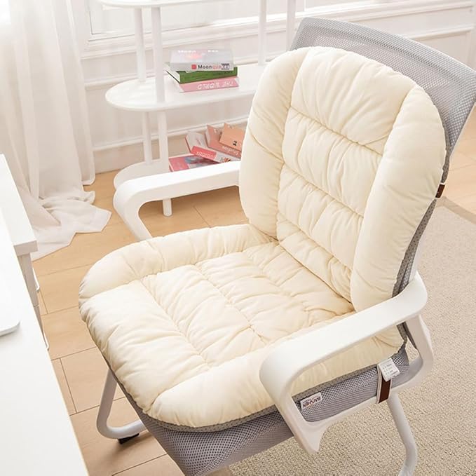Desk Chair Cushion with Removable Cover, Office Chair Seat with Back Support, Rocking, 90x50cm