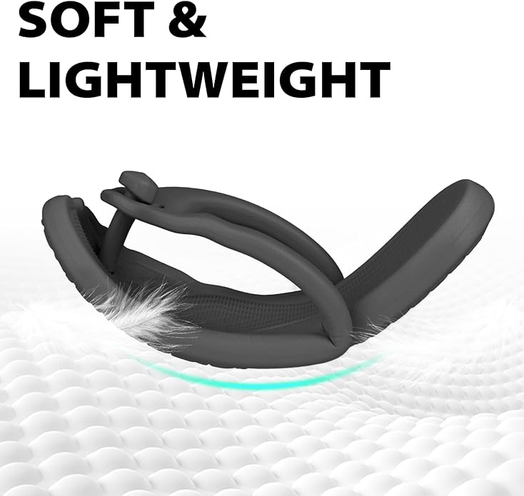 Rosoz Flip Flops for Women Men Foldable Travel Slippers Lightweight Shower Shoes Non-Slip Quick-Dry Bathroom Camp Beach Sandals