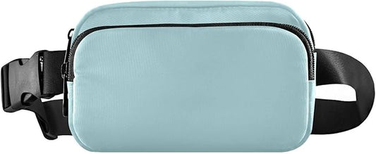 Fanny Pack for Women Men Water Resistant Fashion Waist Packs with Adjustable Strap Belt Bag for Travel Workout Jogging Hiking Powder Blue