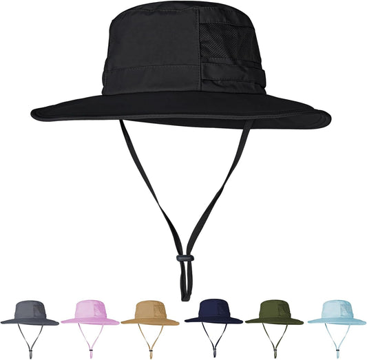 Sun Hat for Men/Women, UPF 50+ Fishing Hat,Waterproof Wide Brim Bucket Hat Foldable Boonie Hat for Hiking Garden Safari Beach