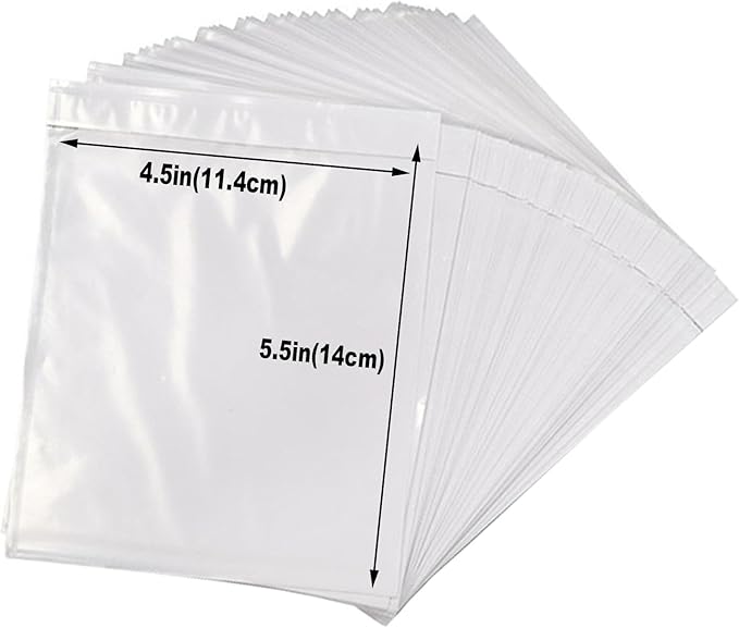 100 Pcs-4.5x5.5In Shipping Envelopes, Packing List Mailing Envelopes Clear Adhesive Shipping label sleeves Shipping Supplies for Small Businesses
