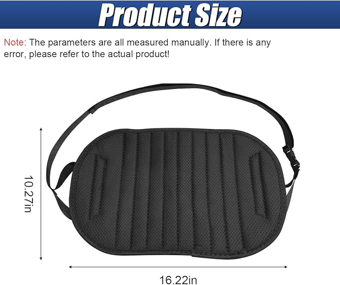 YoRise Car Seat Foot Rest for Adult, Auto Rear Seat Hanging Supportive Foot Hammock with Adjustable Strap, Portable Vehicle Footrest Pad for Air Travel, Office Use, and Car Trips (BL-Oxford)