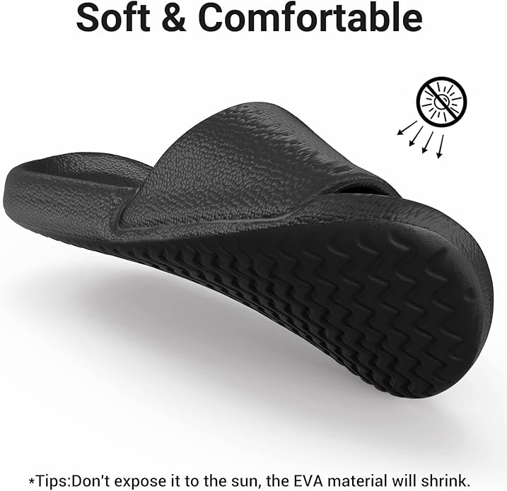 Shower Shoes for Women & Men - Non-Slip House Slippers - Cloud Comfort Slides - Quick-Dry, Arch Support - Perfect for Bathroom, Beach, Pool, Travel