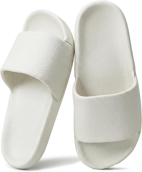 Shower Shoes for Women & Men - Non-Slip House Slippers - Cloud Comfort Slides - Quick-Dry, Arch Support - Perfect for Bathroom, Beach, Pool, Travel