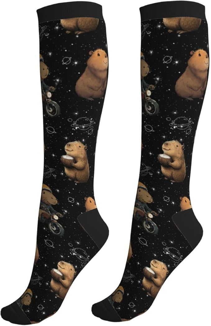 Compression Socks Knee High Circulation Support Socks For Women Men Athletic Running Work Hiking Cycling Travel