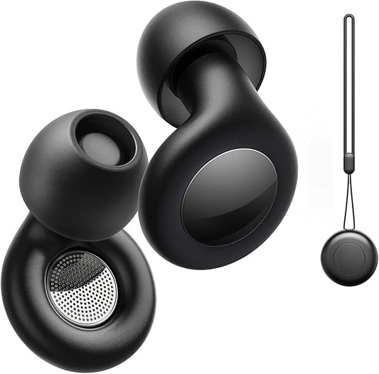 Adhiper Ear Plugs,Silicone Noise-Reducing Earplugs for Sleep,Travel,Concerts,Shooting Guns,Work,DJs,Nightlife,Swimming,Surfing,Snorkeling,Showering,Water Pool,Beach,Ocean,Sports(Black)