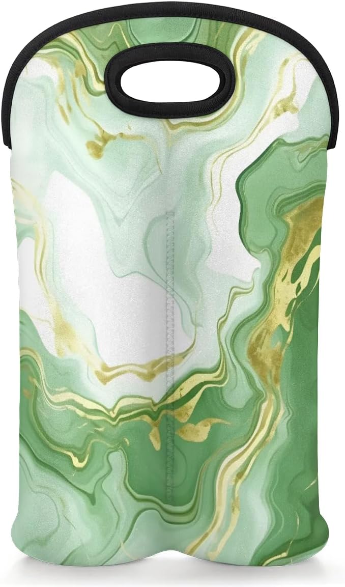 Wine Carrier Tote Personalized Bag for 2 Bottles - Neoprene Wine Bottle Holder with Carry Handle, Wine Protective Bag Insulated Bag Beer Cans Water Bottle Holder for Travel Picnic,Style5