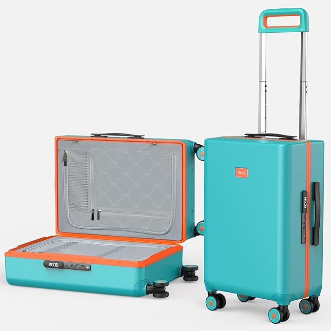 20 Inch Carry-on Luggage Zipperless for Women, Hardside Rolling Suitcase with Spinner Wheels & TSA Lock,PC Lightweight Carry on Luggage Airline Approved 22x14x9 Hard Case