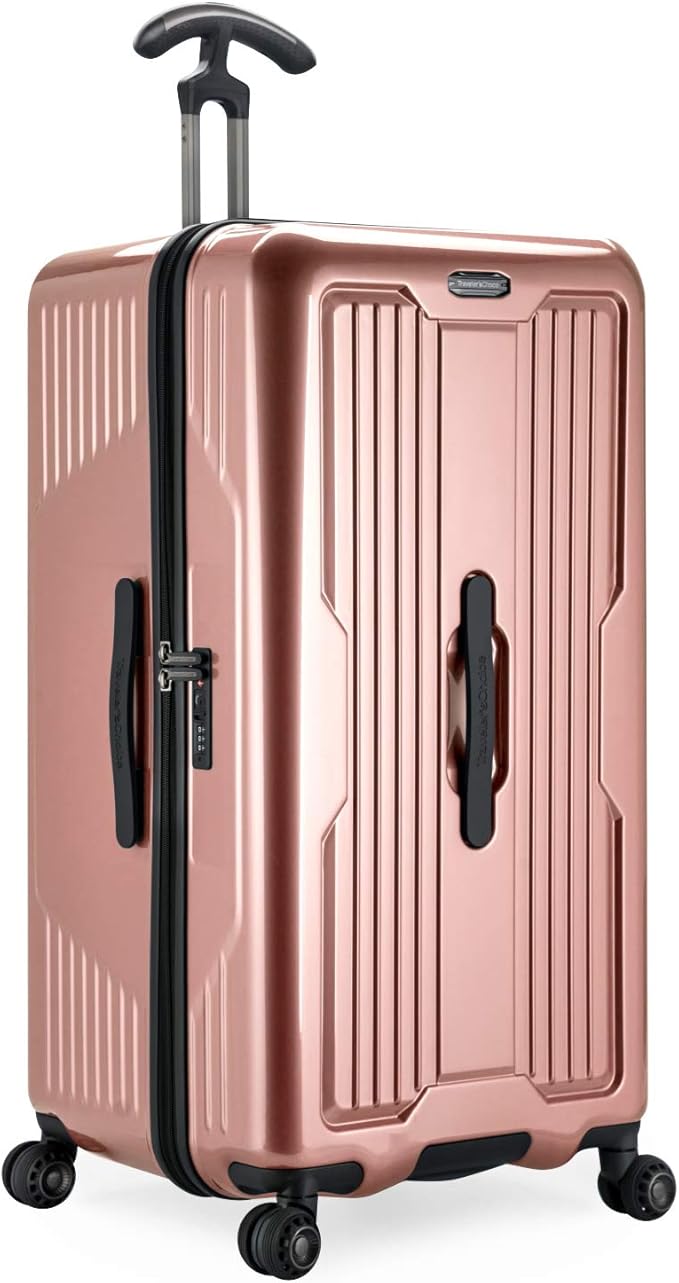 Traveler's Choice Ultimax II Polycarbonate Hardside Luggage with Spinner Wheels, Rose Pink, 31-Inch Large Trunk
