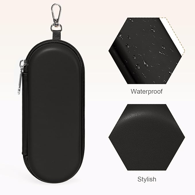 Double Eyeglasses Case, Dual Glasses Sunglasses Organizer with Zipper Closure, Eyewear Storage Box for Men Women Travel