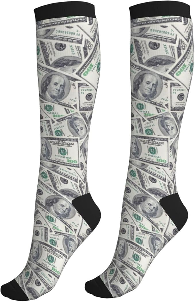 Compression Socks Knee High Circulation Support Socks For Women Men Athletic Running Work Hiking Cycling Travel