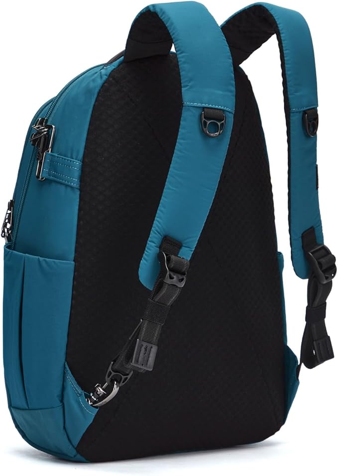 Pacsafe Metrosafe LS350 15 Liter Anti Theft Laptop Daypack/Backpack - with Padded 13" Laptop Sleeve, Tidal Teal