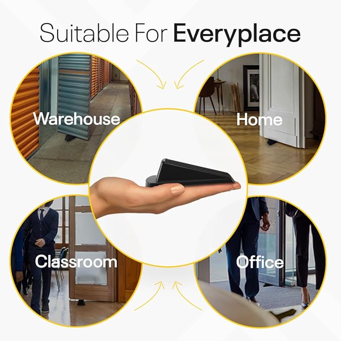 Door Stoppers for Bottom of Door – Rubber Door Stopper Wedge – Pack of 2 – Door Stop – Door Stoppers – Doorstop – Door Wedge – Doorstops for Inside Door – Ideal for Homes, Schools, Offices, Workshops