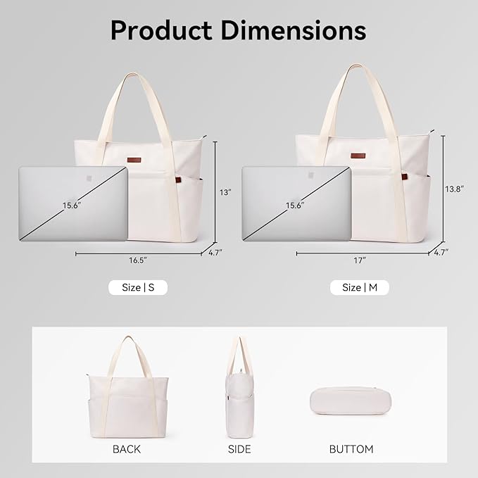 Handbags for Women Large Capacity Tote Bag with Zipper and Multi-Pockets Lightweight Waterproof Nylon Shoulder Bag
