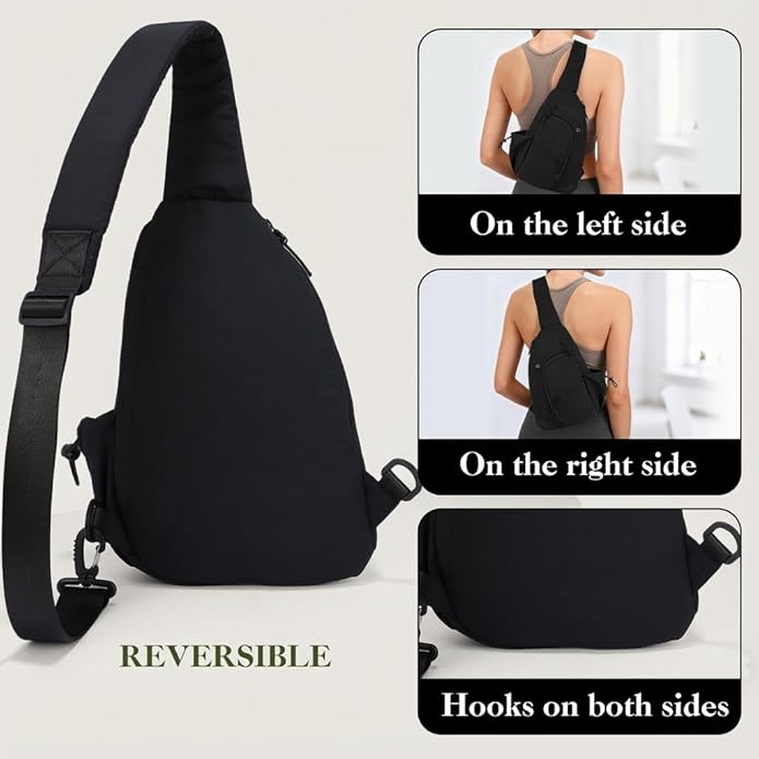 Sling Bag for Women, Anti-Theft RFID Nylon Crossbody Purse with Adjustable Strap for Travel & Shopping