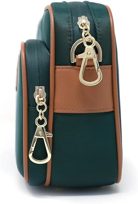 Womens Anti-Theft Water-Proof Travel Crossbody Bag with Slash-Resistant Faux Leather & Locking Clasps Strap