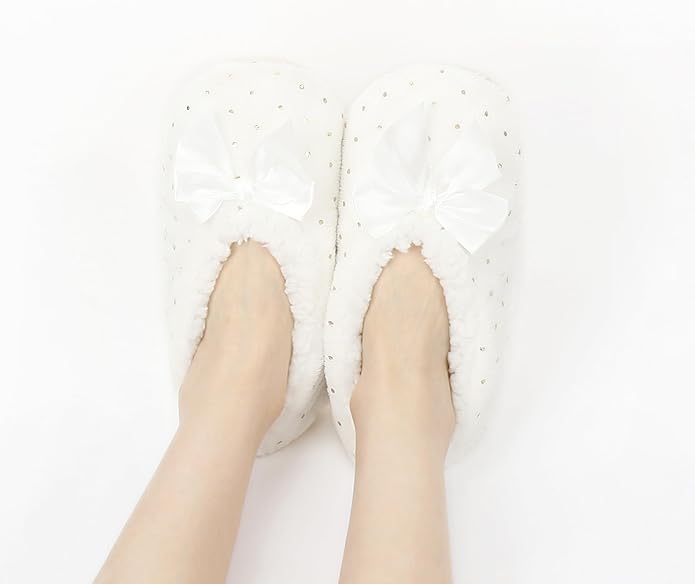 Panda Bros Slipper Socks for Women Grippers, Fuzzy Cozy Fleece Slipper Socks, Soft, Warm House Slippers