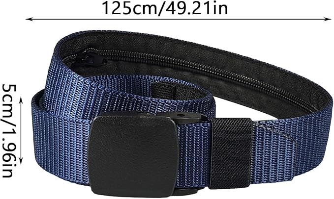 Money Waist Belt, Hidden Travel Pouch, Security Wallet with Blocking, Adjustable Strap for Documents Currency Tickets, Travel Gear, Anti Theft Belt for International Trips