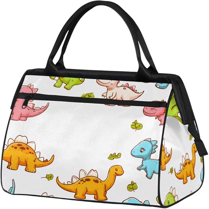 Dino Overnight Weekender Bag for Women Men Travel Duffel Bags Waterproof Luggage Carry on Sports Yoga Gym Bag