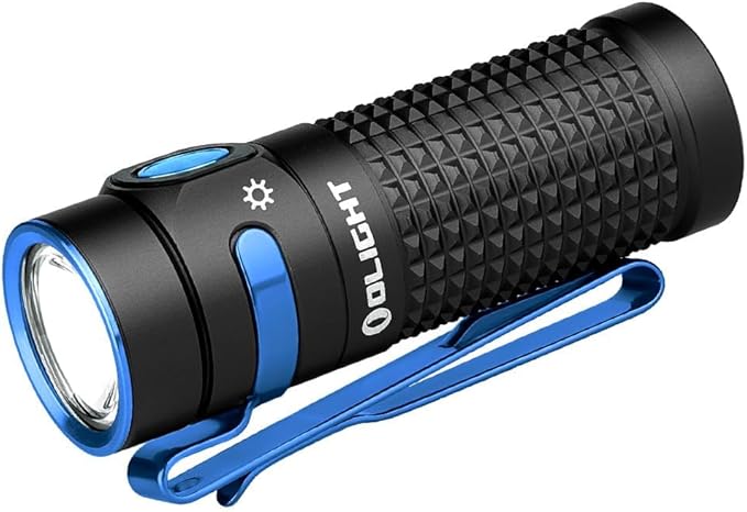 OLIGHT Baton4 Rechargeable EDC Flashlight, Bright Small Flashlight 1300 Lumens with MCC Charging Cable, IPX8 Waterproof, Multiple Modes Pocket Light for Home, Camping, and Emergencies (Black)