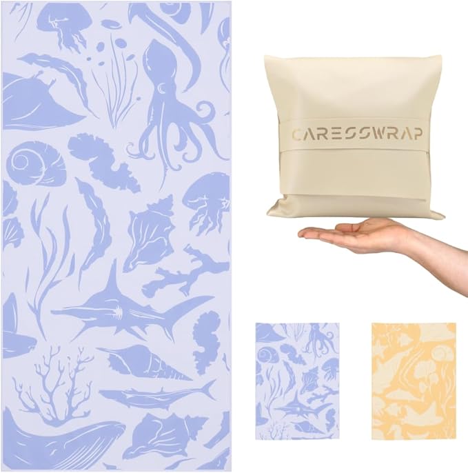 Oceanic Wonders Microfiber Beach Towels Quick Dry Towel,Travel Beach Towel for Swimming Pool, for Kids Adult,63’’ x 31’’, with A Unique Design,Includes Bag. (Lavander)