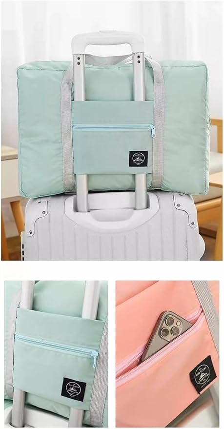Large Capacity Travel Bag,Oxford Storage Bag, Clothing Storage Bag, Home and Travel, Multifunctional Sports Shoulder Bag (Magenta, Large)