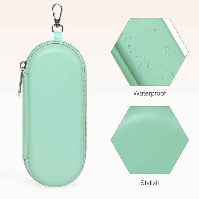 Double Eyeglasses Case, Dual Glasses Sunglasses Organizer with Zipper Closure, Eyewear Storage Box for Men Women Travel