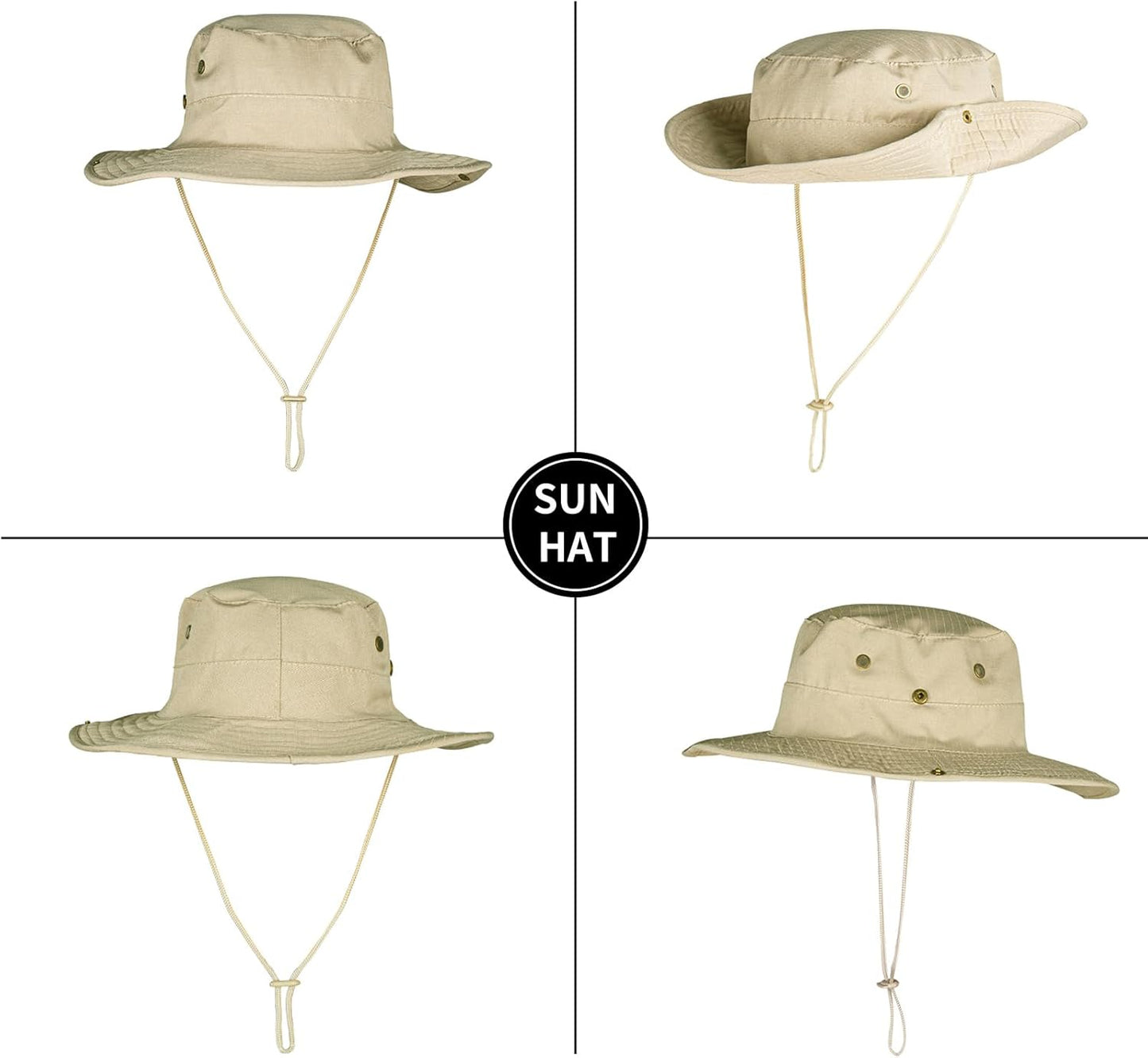 Sun Hats for Men Women Boonie Hat Foldable Fishing Hat UPF 50+ Bucket Hat for Fishing Hiking Garden Safari Beach