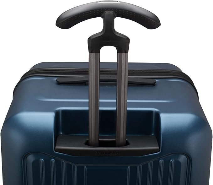 Traveler's Choice Ultimax II Polycarbonate Hardside Luggage with Spinner Wheels, Matte Navy, 28-Inch Medium Trunk