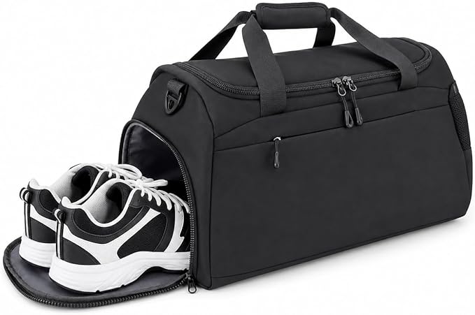 Gym Bag for Men & Women | Duffle Bag with Shoe Compartment & Waterproof Wet Pocket | for Travel, Workout, Sports & Weekend Use