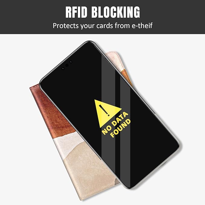 Rimilak Passport Holder, RFID Blocking Passport Cover Wallet Travel Essentials, Leather Travel Air Ticket Documents Organizer Protector for Women and Men, Abstract Art