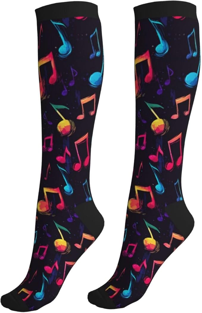 Compression Socks Knee High Circulation Support Socks For Women Men Athletic Running Work Hiking Cycling Travel