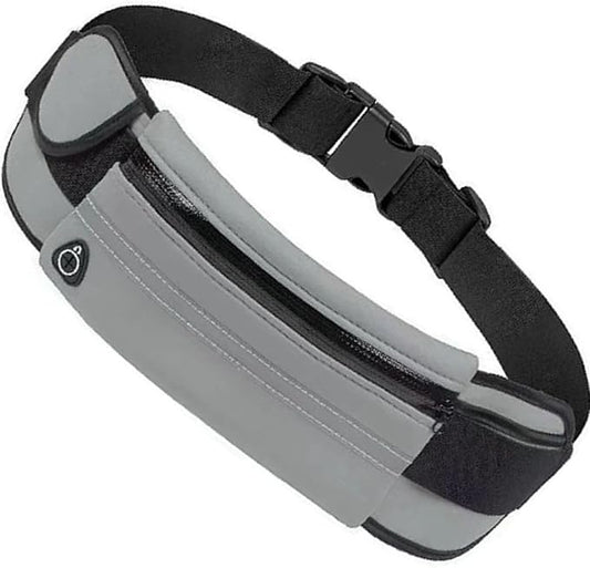 Anti-Theft Invisible Waist Bag, money belt for travel women hidden, hydration belts with water bottle (1, Grey)