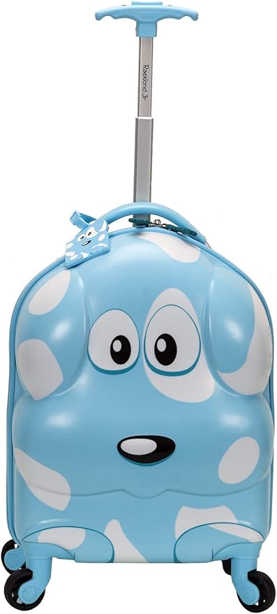 Rockland Jr. Kid's My First Luggage - Hardside Spinner Luggage, Puppy, Carry-On 16-Inch