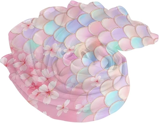 Mermaid Scale Gradient Print Beach Towel - Quick Dry Microfiber Beach Towel 79x56 Inches Sandproof Pool Towels, Thin Lightweight Compact for Travel Swimming Bath for Women Men (Size M)