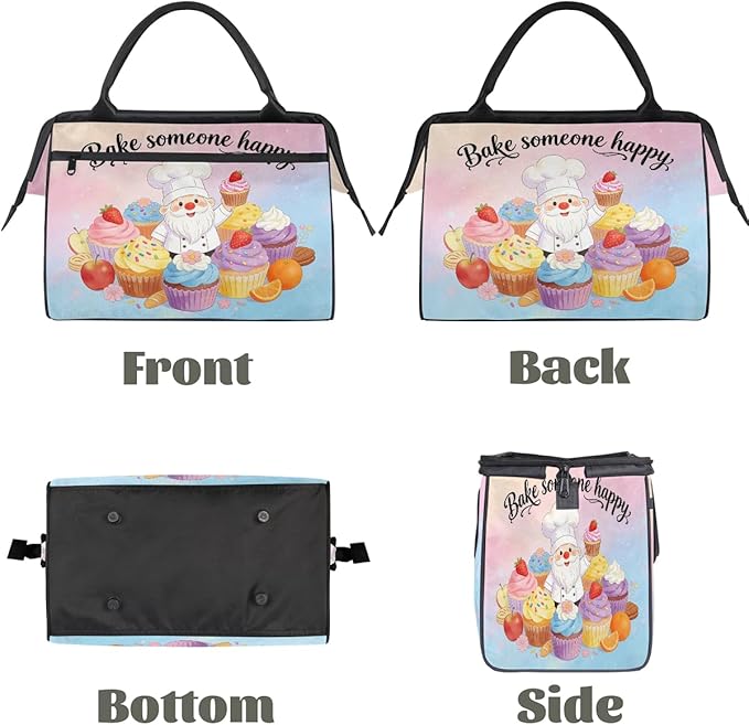 Travel Gym Carrying Bag - Baked Love Sign Overnight Weekender Bag for Women Men Girls - Shoulder Large Capacity Tote Bag for Travel, Yoga, School,Mommy Hospital Bag for Labor and Delivery