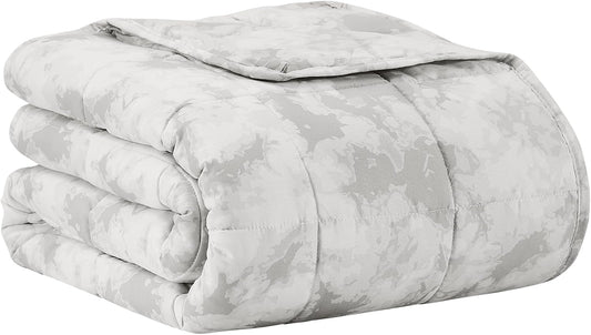 L'AGRATY Weighted Blanket - 60"x80" 20lbs Cooling Breathable Heavy Blanket Microfiber Material with Glass Beads for Adult All-Season Summer Fall Winter Soft Thick Comfort