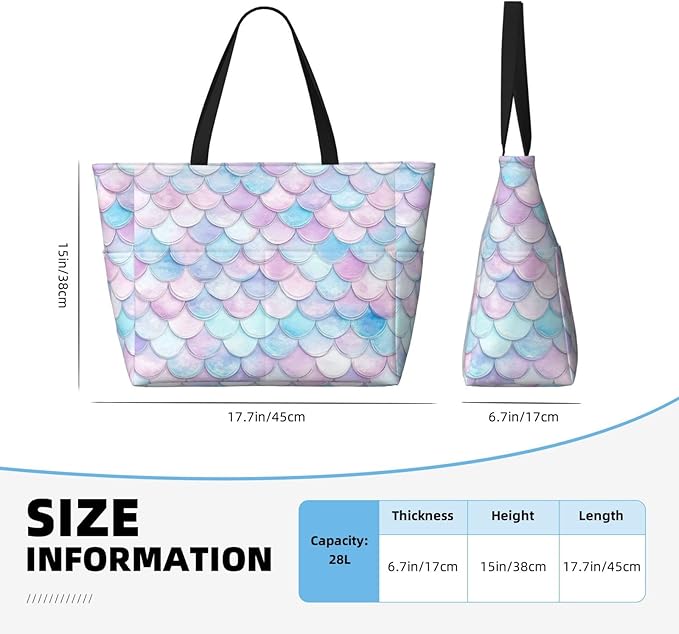 Large Beach Bag for Women Waterproof Foldable Travel Shoulder Tote Bag with Pocket for Weekender Pool Vacation