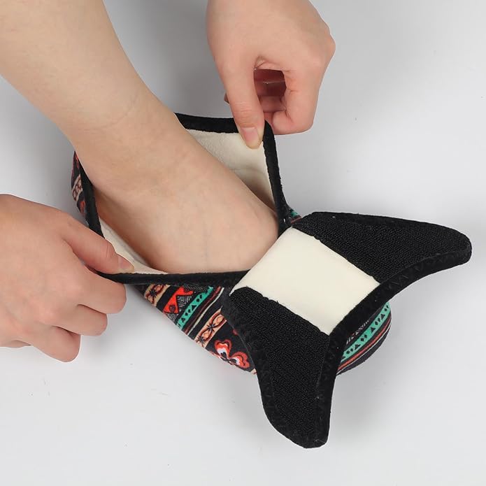 BARERUN Slippers for Women Men Wide House Diabetic Shoes for Women Men Warm Arthritis Edema Swollen Neuropathy Socks Slip on Adjustable Fuzzy Comfy Soft Womens Mens Bedroom Sliipers