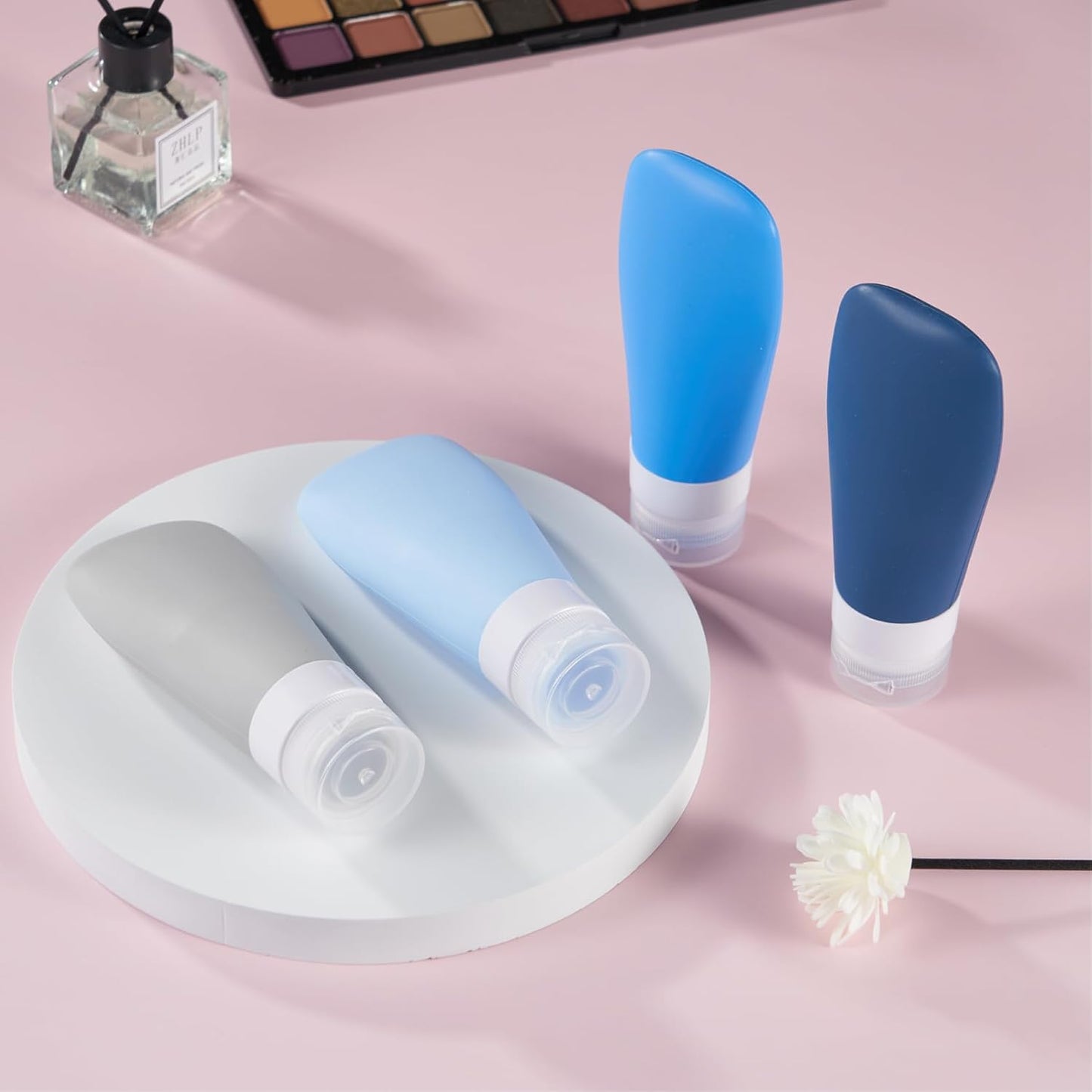 INSFIT Portable Travel Bottles, TSA Approved Leak Proof Containers for Toiletries, BPA Free Refillable Accessories for Shampoo, Body Wash, Liquids (4 Pack)